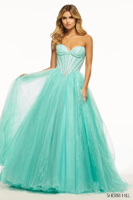 Sherri Hill 56028 Sweetheart Neckline Ball Gowns Taffeta Evening Gown